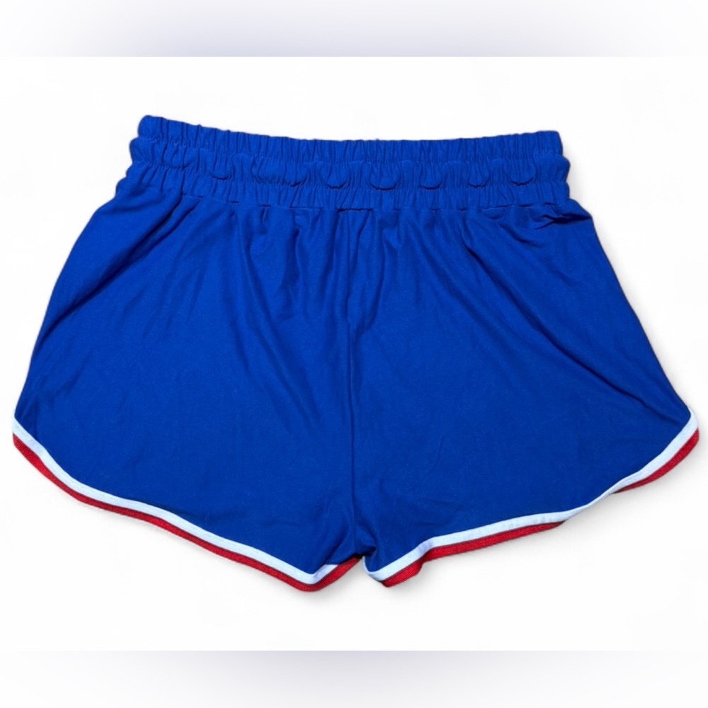 **SOLD** LA12ST Retro Dolphin Hem Athletic Shorts - Royal Blue - S/M - Picture 3 of 5